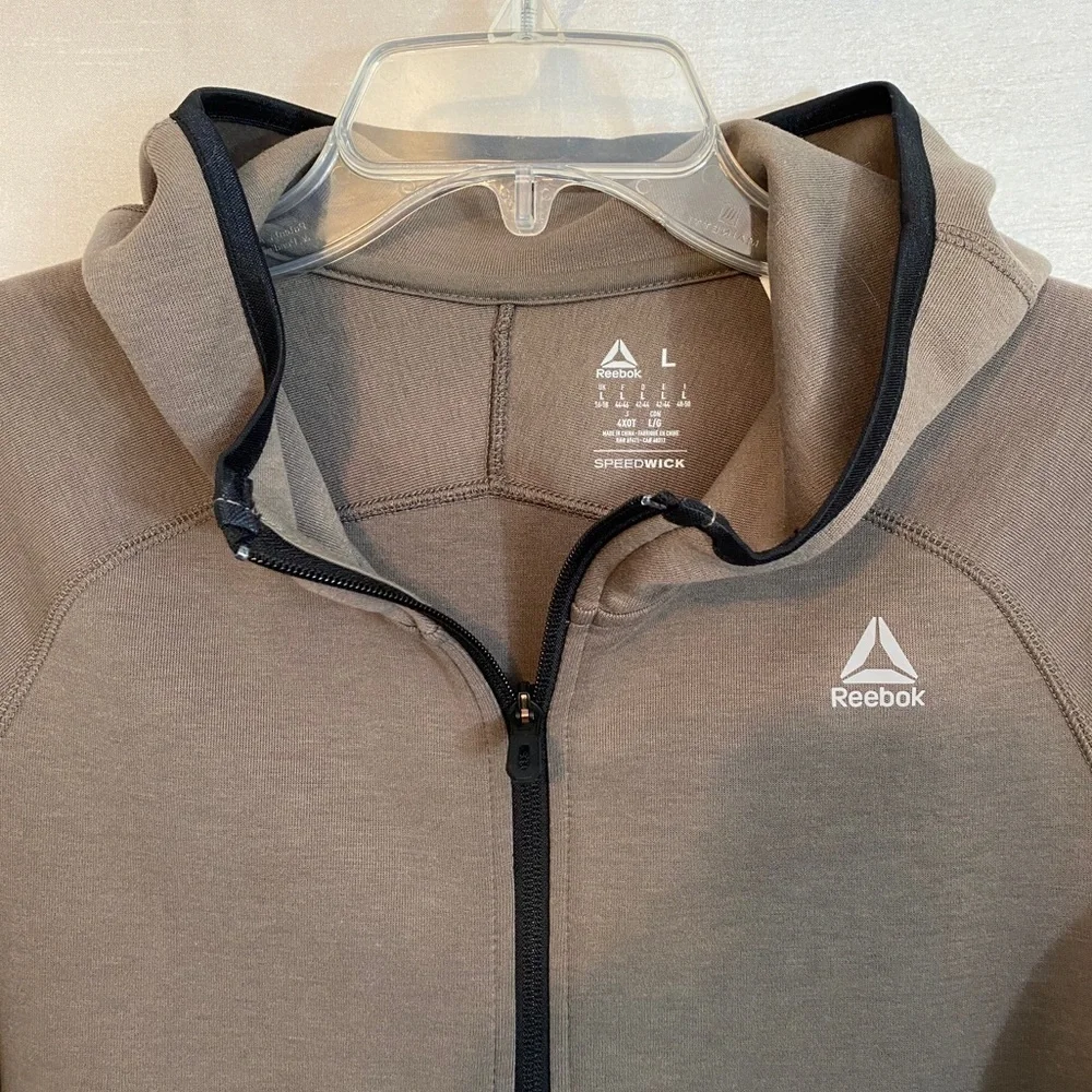 NWOT Reebok Full Zip Hoodie Brown  Ladies Lg - Picture 3 of 14